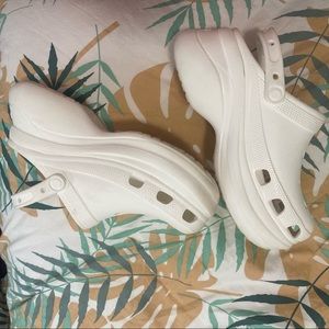 Platform White Crocs
